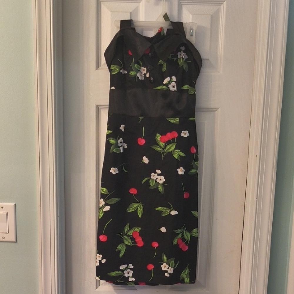 Grace Karin Black Floral Mini Dress